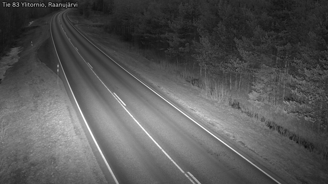 Weather Camera Image Väg 83 Övertorneå, Raanujärvi, Ylitornio, Lappi