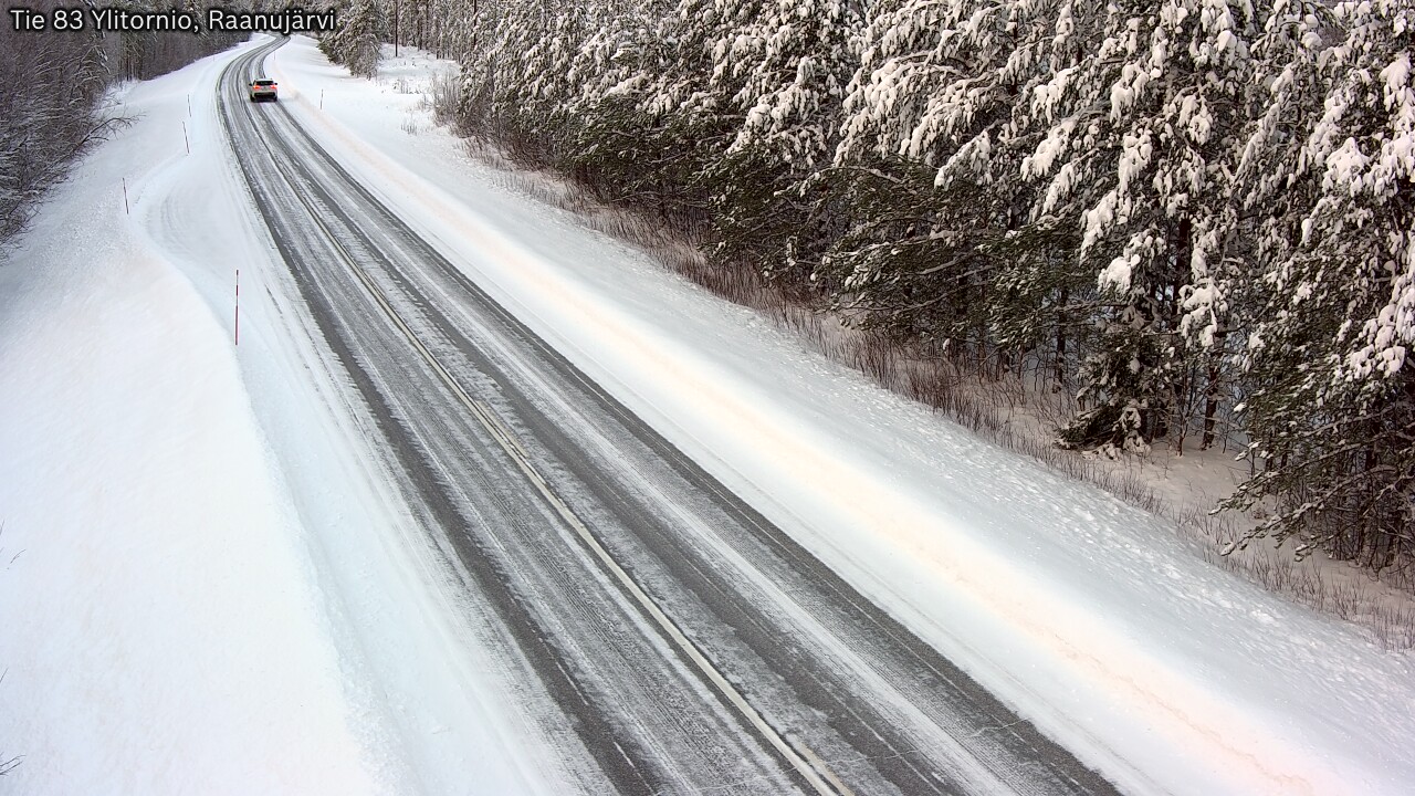 Weather Camera Image Road 83 Ylitornio, Raanujärvi, Ylitornio, Lappi