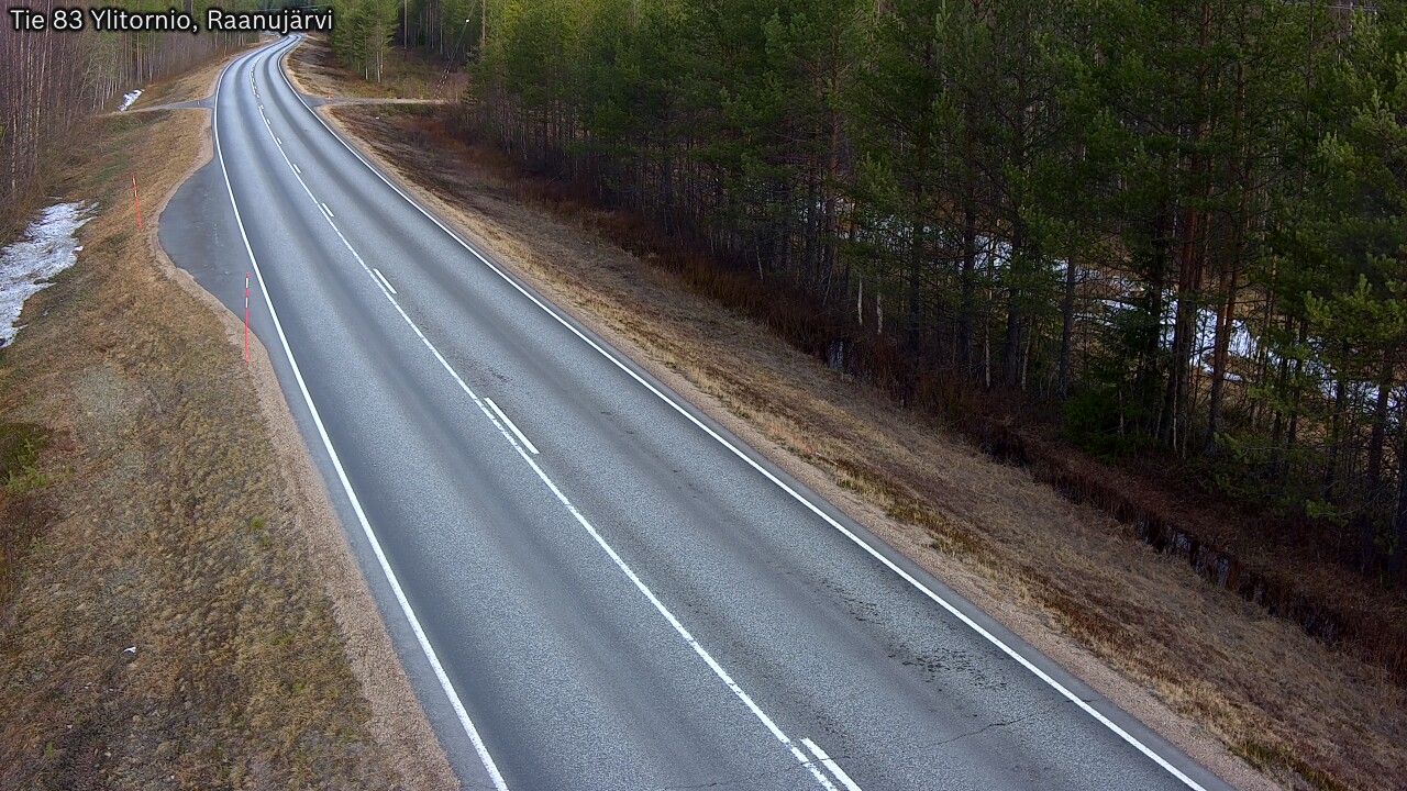 Weather Camera Image Väg 83 Övertorneå, Raanujärvi, Ylitornio, Lappi