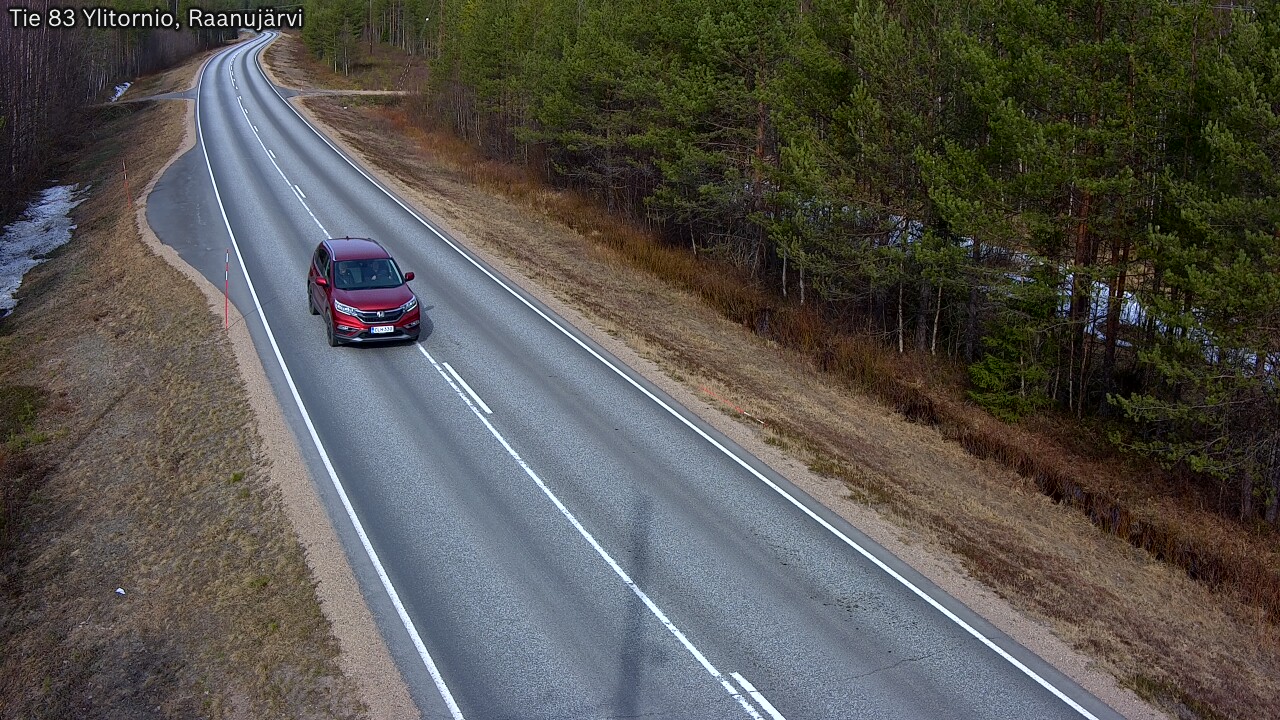 Weather Camera Image Väg 83 Övertorneå, Raanujärvi, Ylitornio, Lappi