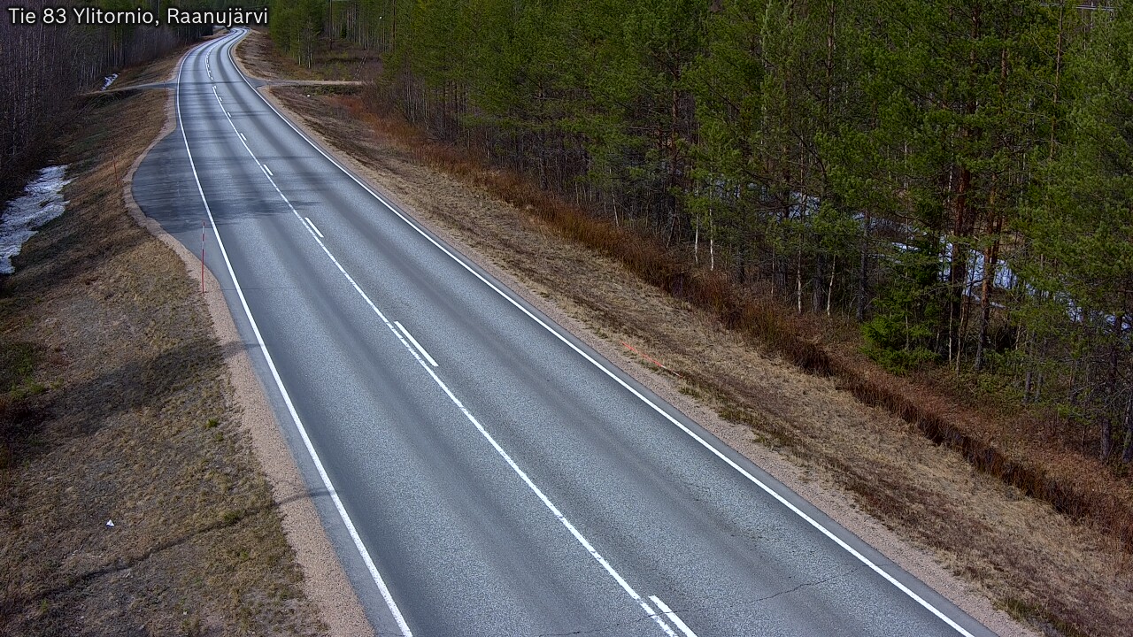 Weather Camera Image Väg 83 Övertorneå, Raanujärvi, Ylitornio, Lappi