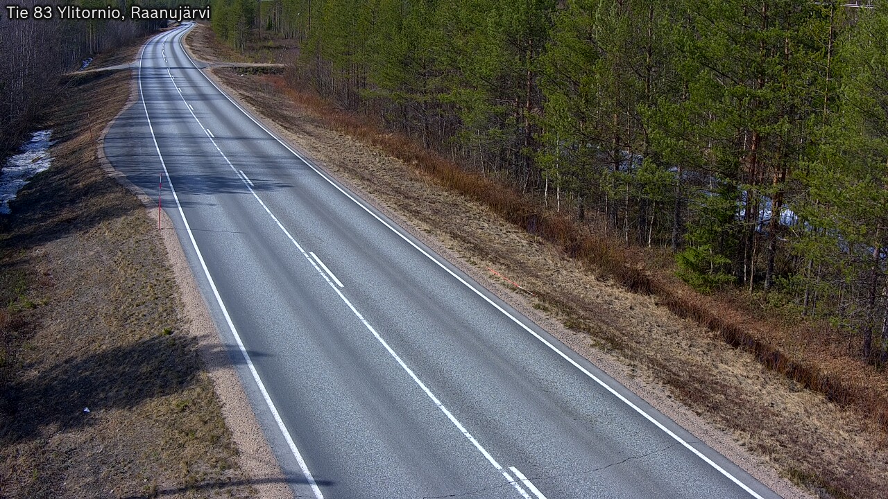 Weather Camera Image Väg 83 Övertorneå, Raanujärvi, Ylitornio, Lappi