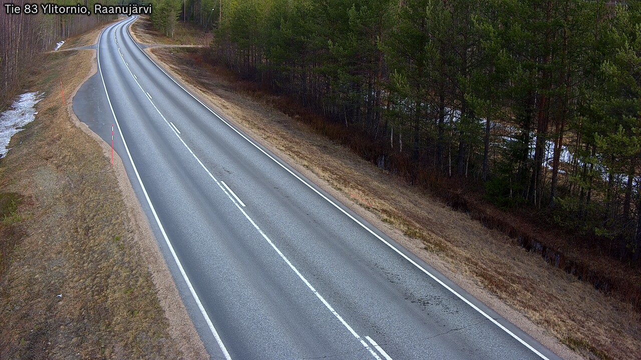 Weather Camera Image Väg 83 Övertorneå, Raanujärvi, Ylitornio, Lappi