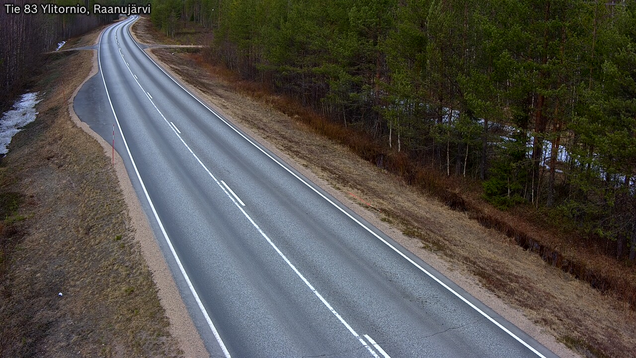 Weather Camera Image Väg 83 Övertorneå, Raanujärvi, Ylitornio, Lappi