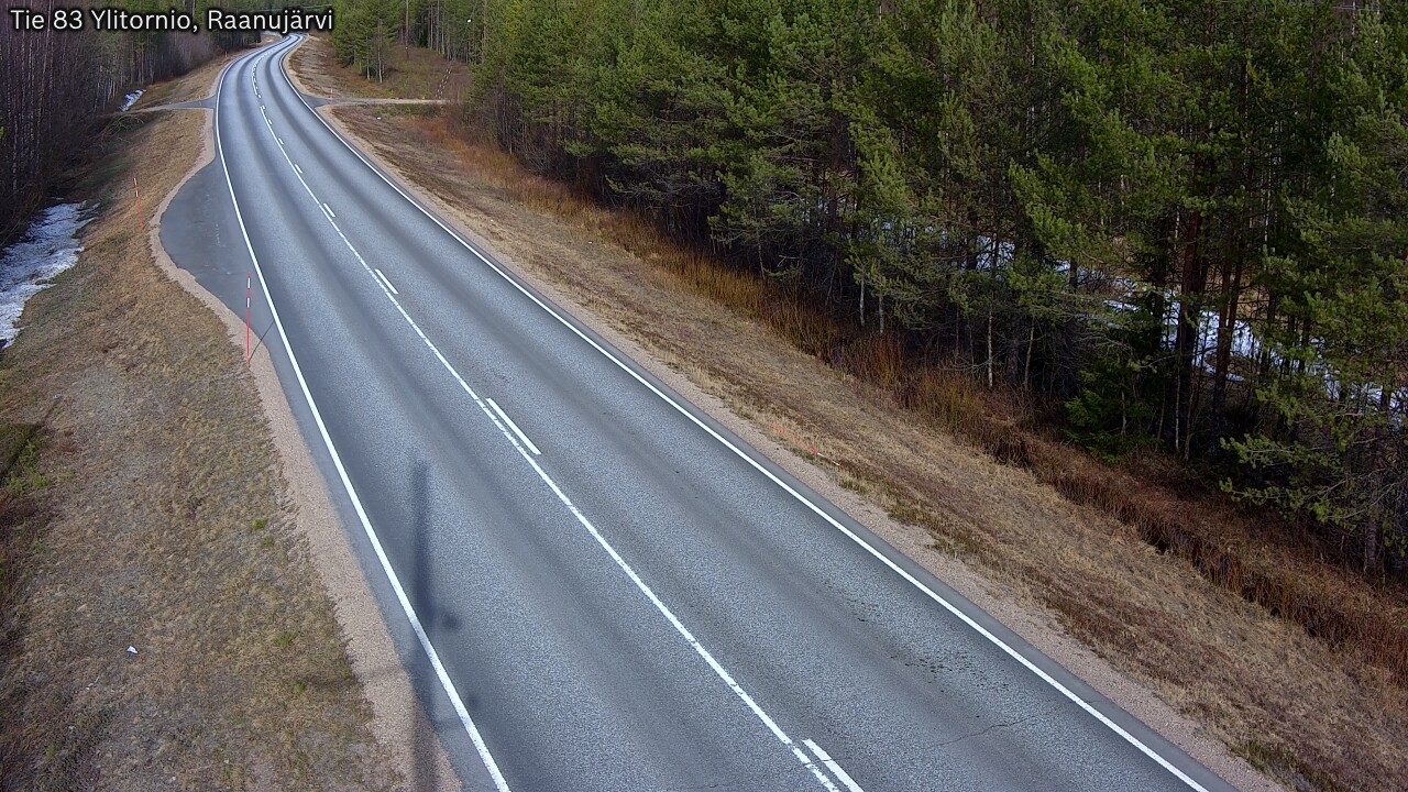 Weather Camera Image Väg 83 Övertorneå, Raanujärvi, Ylitornio, Lappi