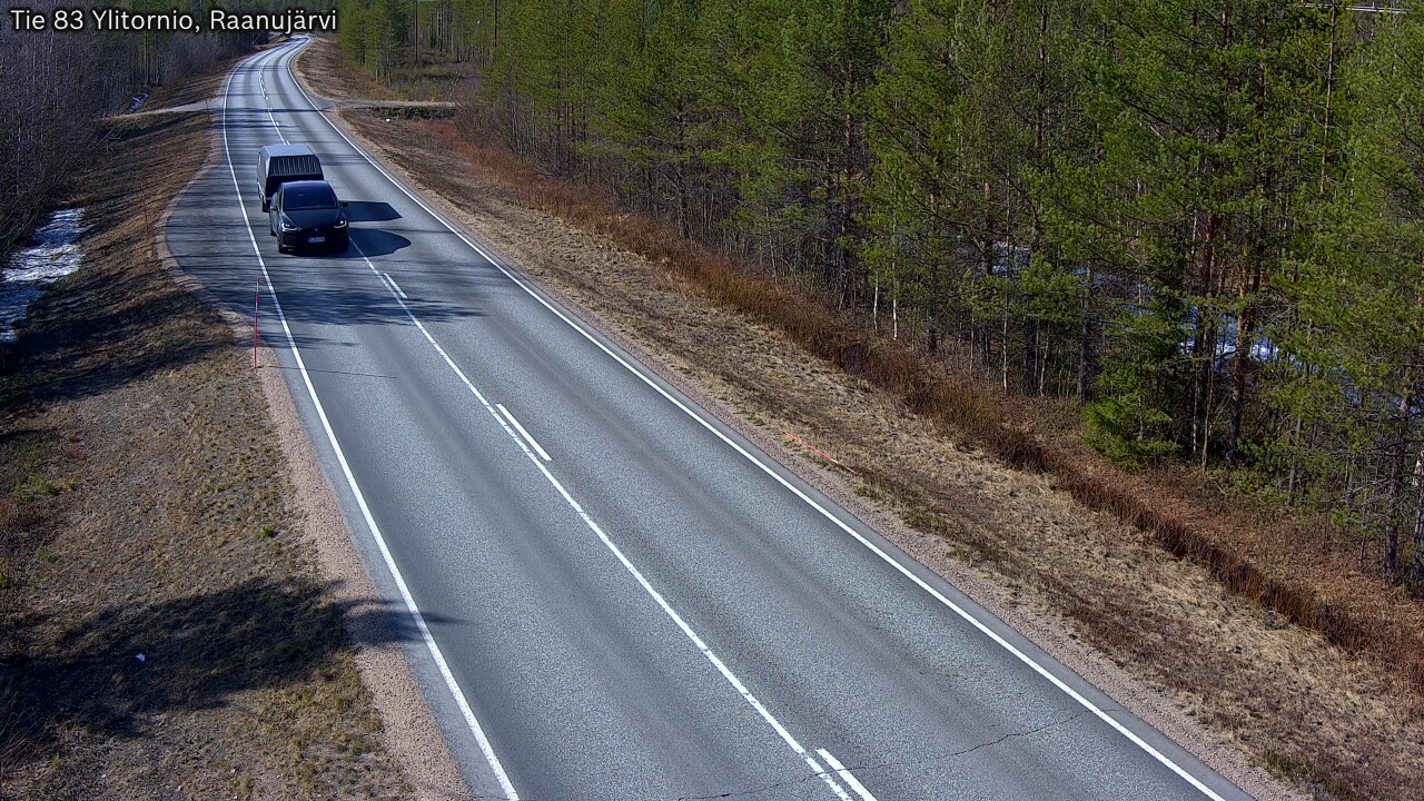 Weather Camera Image Väg 83 Övertorneå, Raanujärvi, Ylitornio, Lappi
