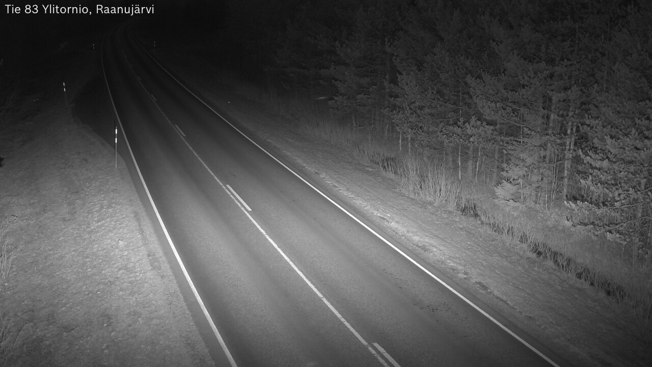 Weather Camera Image Väg 83 Övertorneå, Raanujärvi, Ylitornio, Lappi