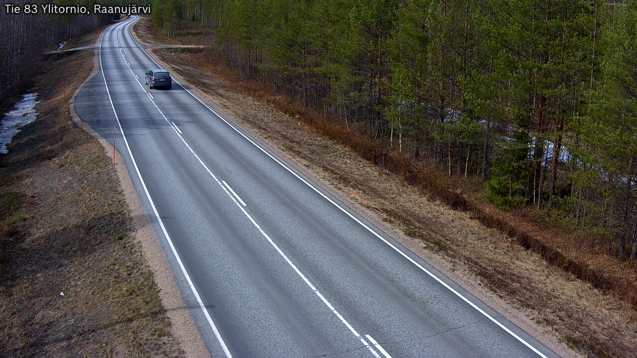 Weather Camera Image Väg 83 Övertorneå, Raanujärvi, Ylitornio, Lappi
