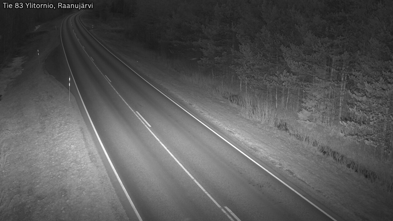 Weather Camera Image Väg 83 Övertorneå, Raanujärvi, Ylitornio, Lappi