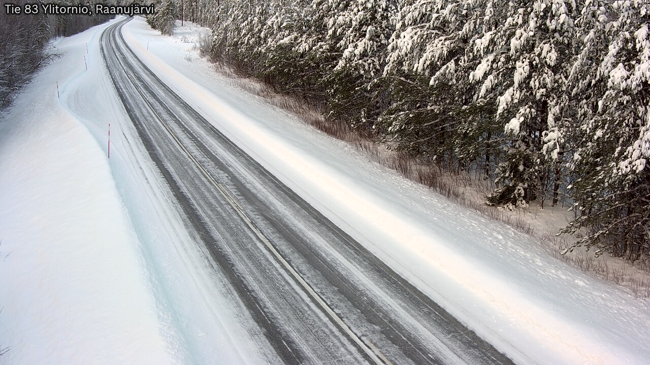 Weather Camera Image Road 83 Ylitornio, Raanujärvi, Ylitornio, Lappi