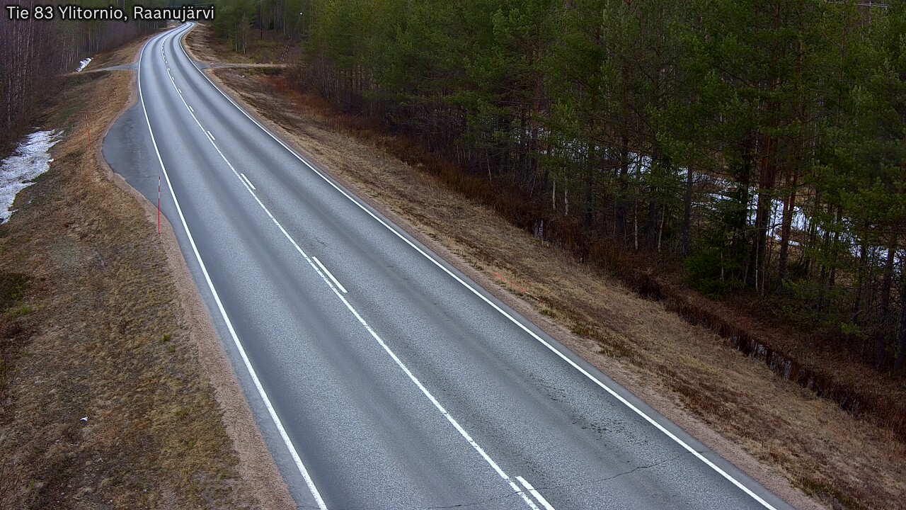 Weather Camera Image Väg 83 Övertorneå, Raanujärvi, Ylitornio, Lappi
