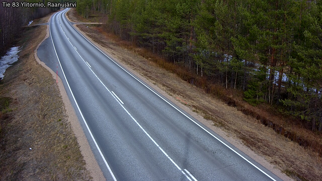 Weather Camera Image Väg 83 Övertorneå, Raanujärvi, Ylitornio, Lappi