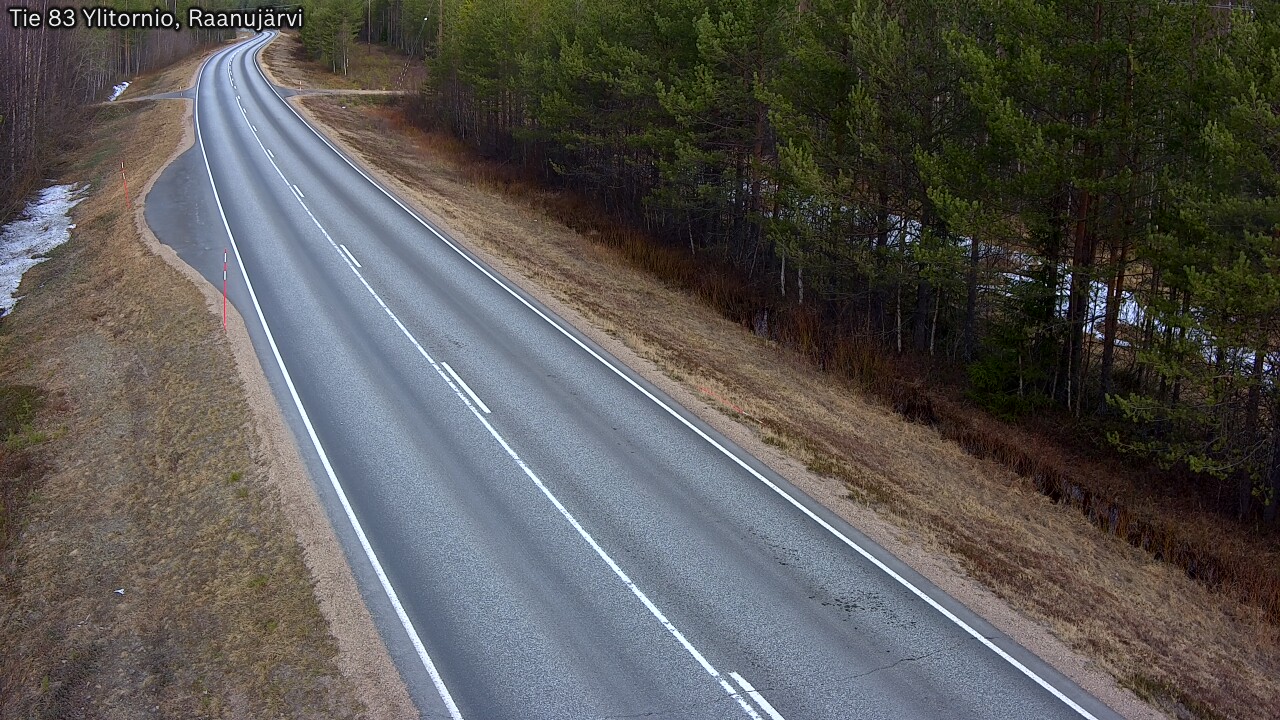 Weather Camera Image Väg 83 Övertorneå, Raanujärvi, Ylitornio, Lappi