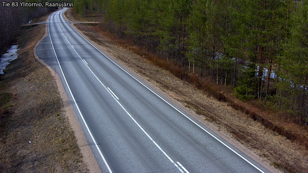 Weather Camera Image Väg 83 Övertorneå, Raanujärvi, Ylitornio, Lappi