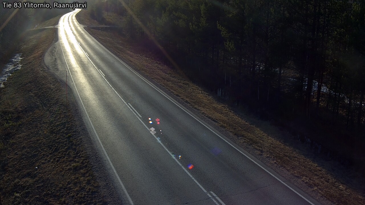 Weather Camera Image Väg 83 Övertorneå, Raanujärvi, Ylitornio, Lappi