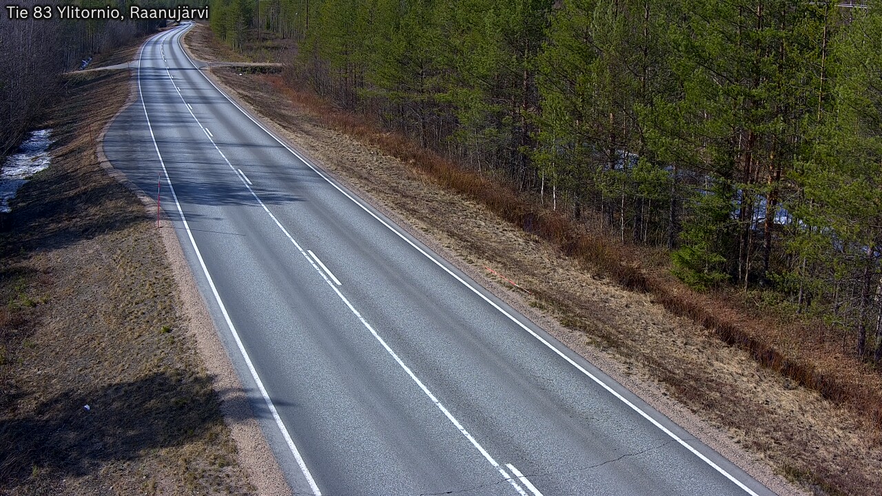 Weather Camera Image Väg 83 Övertorneå, Raanujärvi, Ylitornio, Lappi