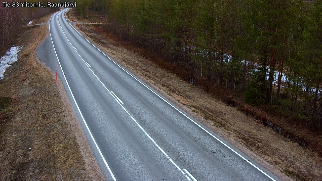 Weather Camera Image Väg 83 Övertorneå, Raanujärvi, Ylitornio, Lappi