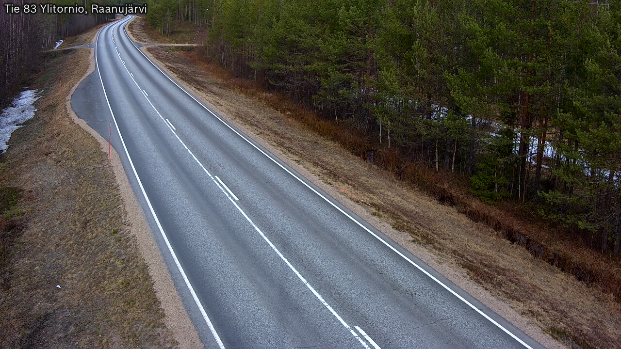 Weather Camera Image Väg 83 Övertorneå, Raanujärvi, Ylitornio, Lappi