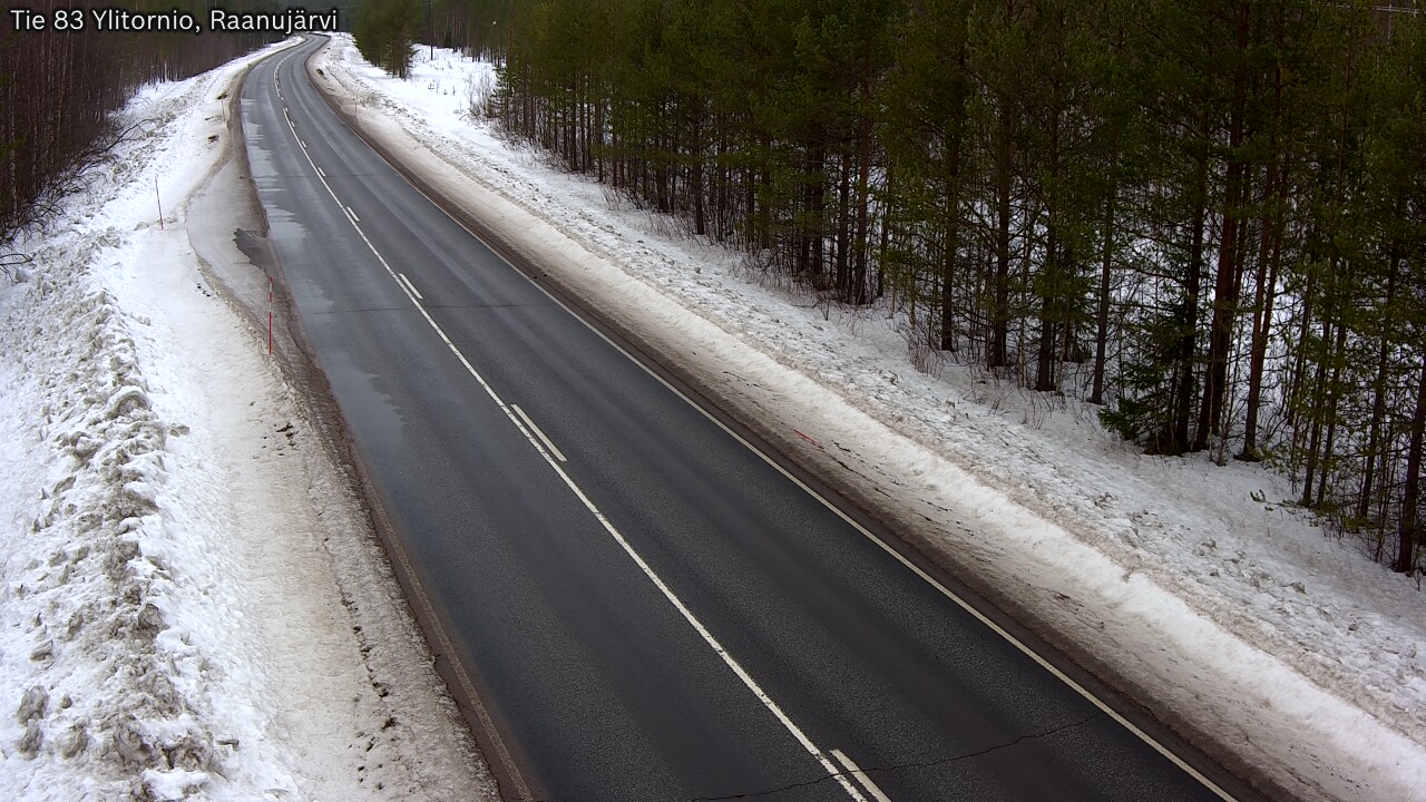Weather Camera Image Väg 83 Övertorneå, Raanujärvi, Ylitornio, Lappi