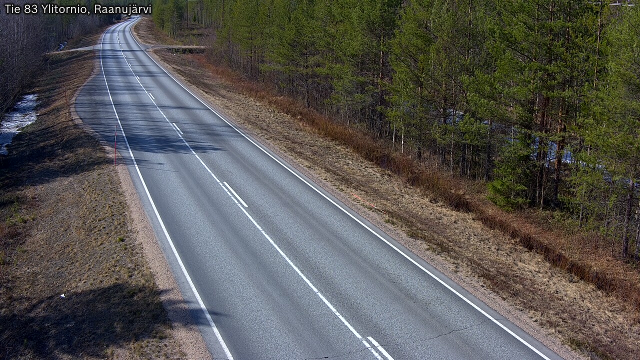 Weather Camera Image Väg 83 Övertorneå, Raanujärvi, Ylitornio, Lappi