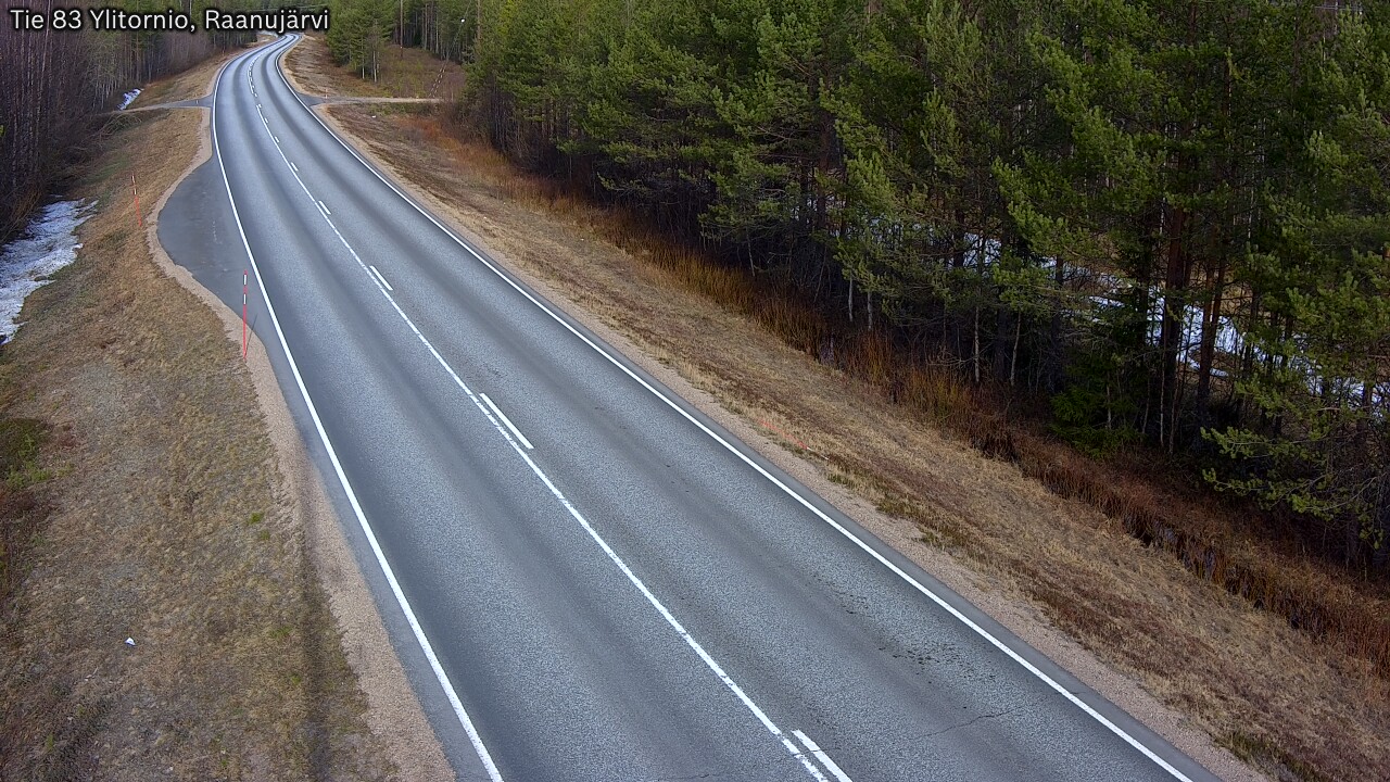 Weather Camera Image Väg 83 Övertorneå, Raanujärvi, Ylitornio, Lappi