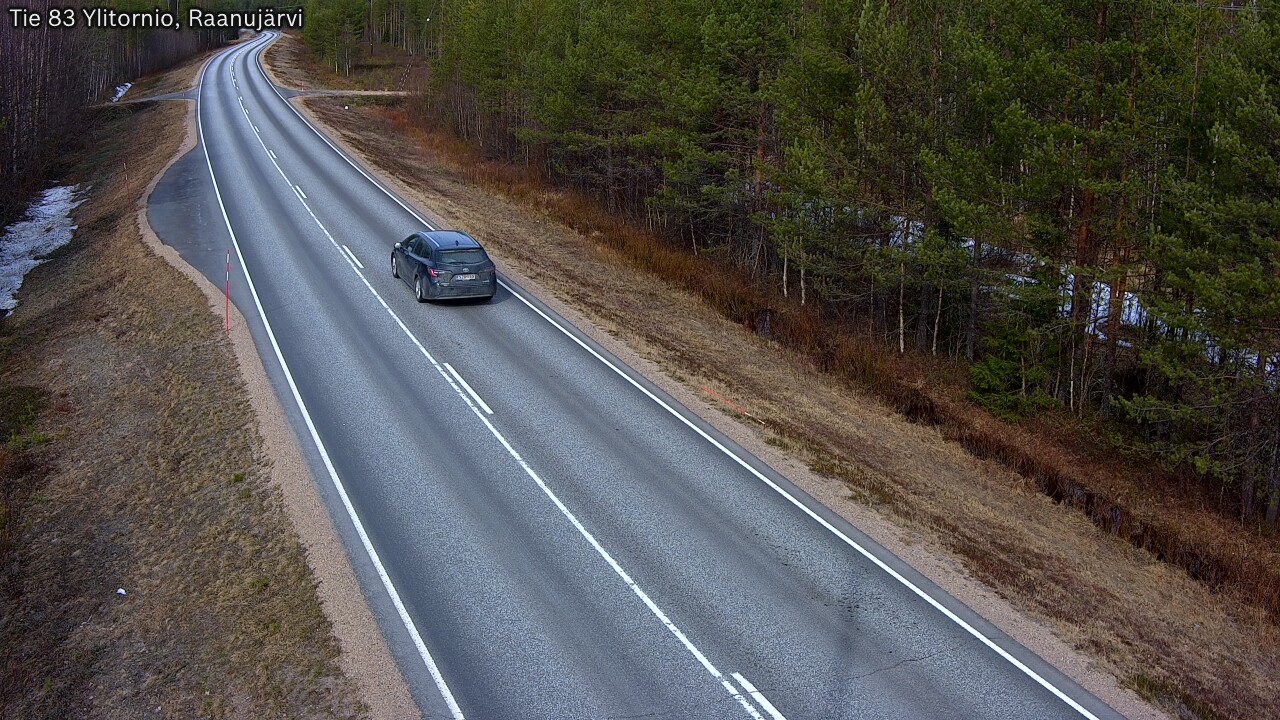 Weather Camera Image Väg 83 Övertorneå, Raanujärvi, Ylitornio, Lappi