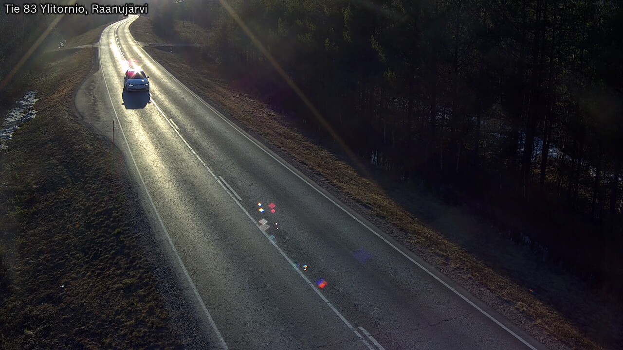Weather Camera Image Väg 83 Övertorneå, Raanujärvi, Ylitornio, Lappi