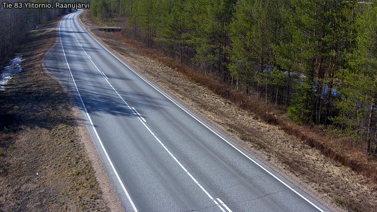 Weather Camera Image Väg 83 Övertorneå, Raanujärvi, Ylitornio, Lappi