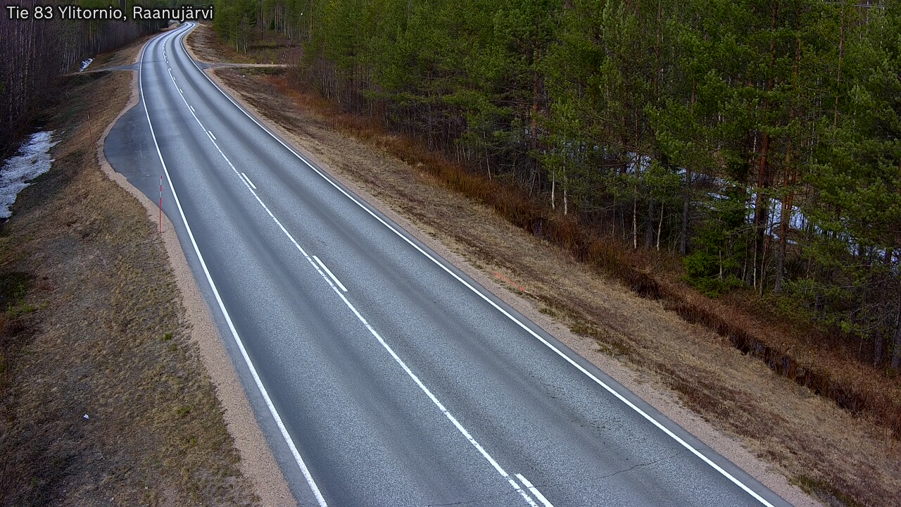 Weather Camera Image Väg 83 Övertorneå, Raanujärvi, Ylitornio, Lappi