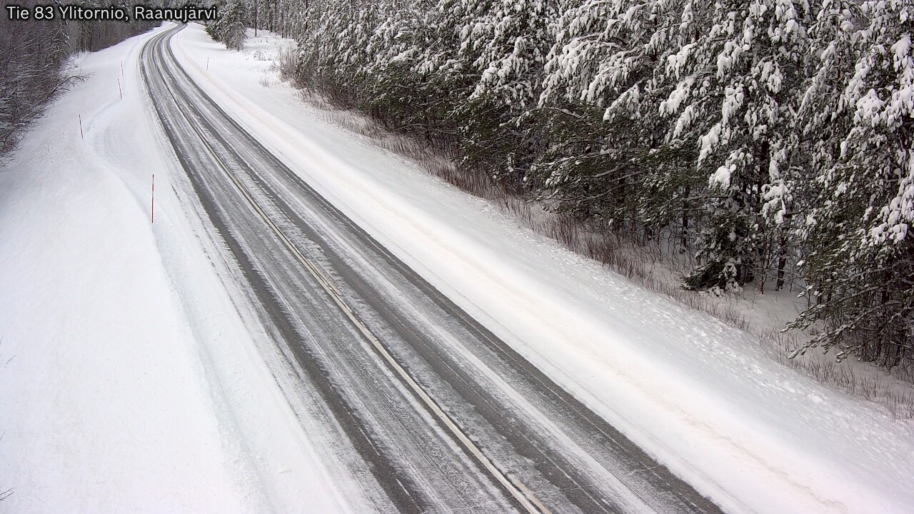 Weather Camera Image Road 83 Ylitornio, Raanujärvi, Ylitornio, Lappi