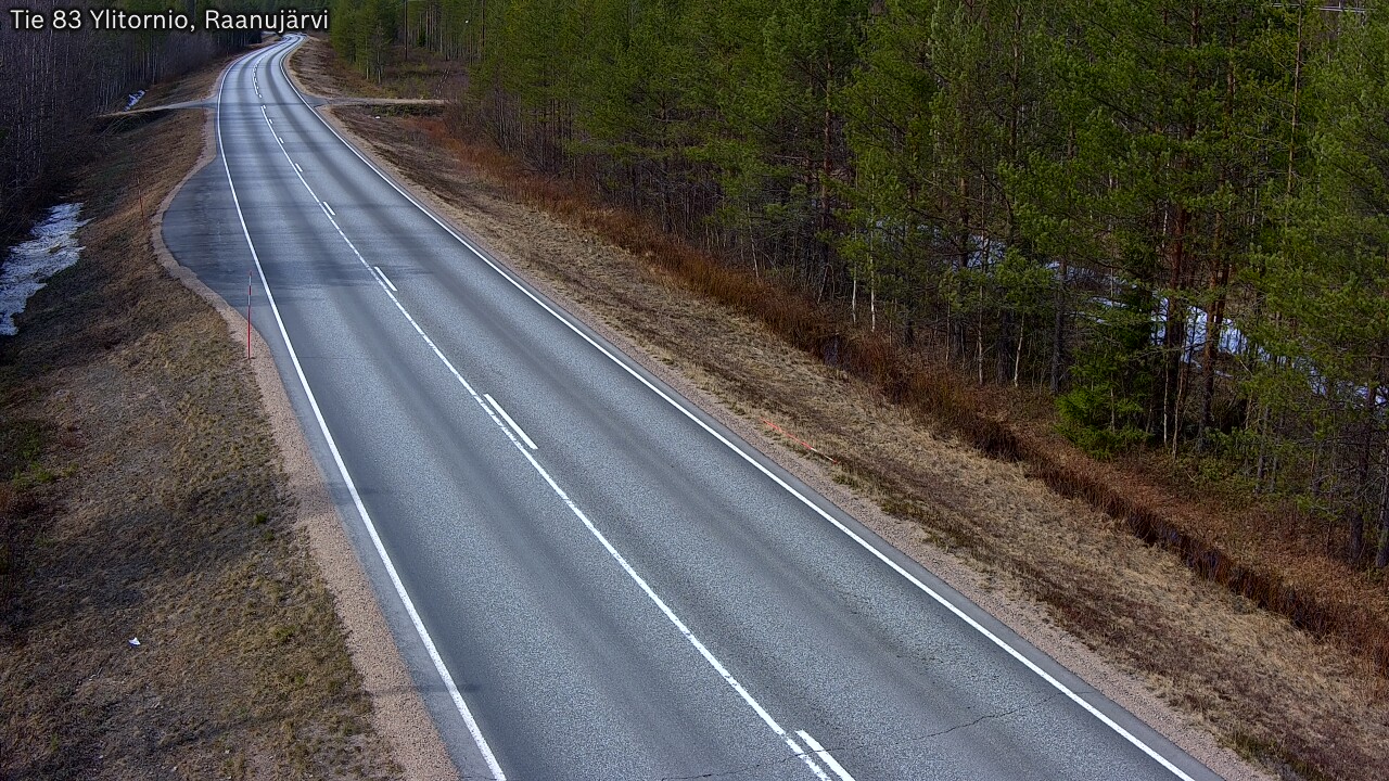 Weather Camera Image Väg 83 Övertorneå, Raanujärvi, Ylitornio, Lappi