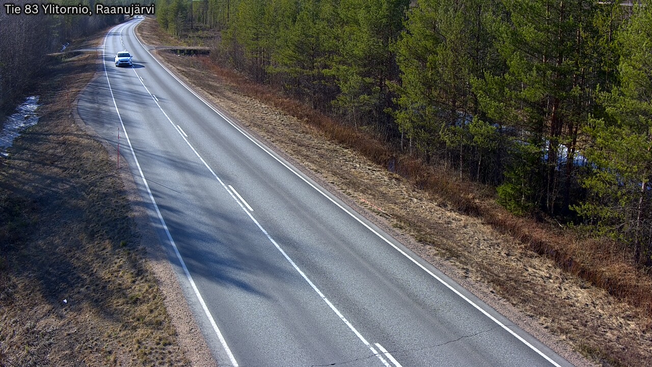 Weather Camera Image Väg 83 Övertorneå, Raanujärvi, Ylitornio, Lappi