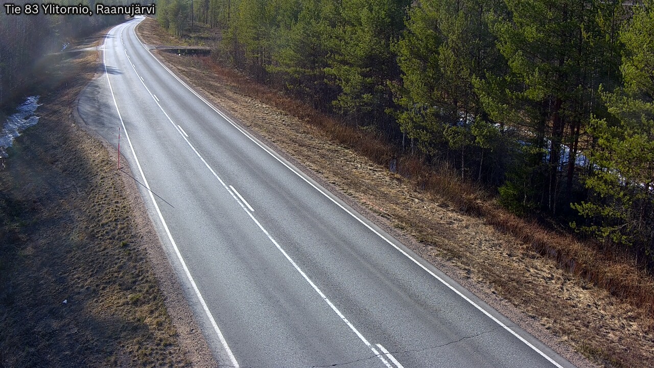 Weather Camera Image Väg 83 Övertorneå, Raanujärvi, Ylitornio, Lappi