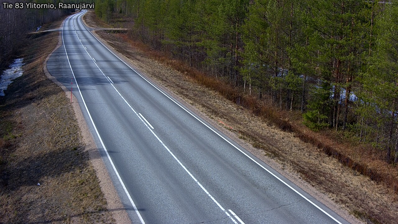 Weather Camera Image Väg 83 Övertorneå, Raanujärvi, Ylitornio, Lappi