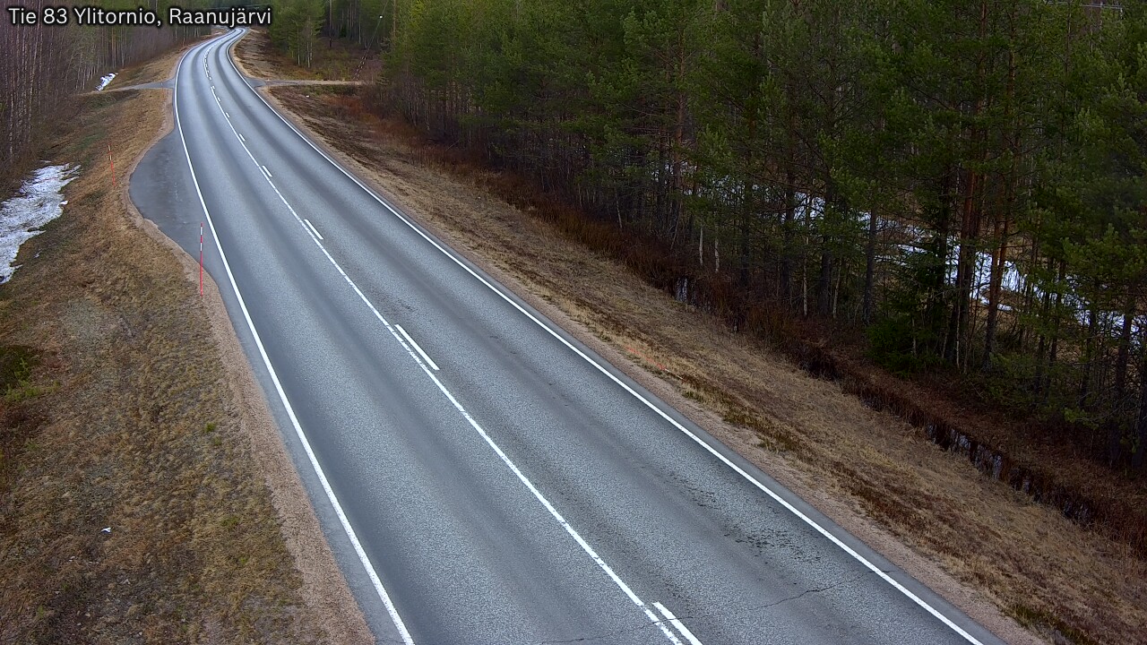Weather Camera Image Väg 83 Övertorneå, Raanujärvi, Ylitornio, Lappi