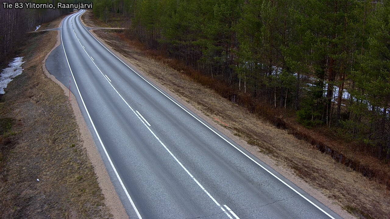 Weather Camera Image Väg 83 Övertorneå, Raanujärvi, Ylitornio, Lappi
