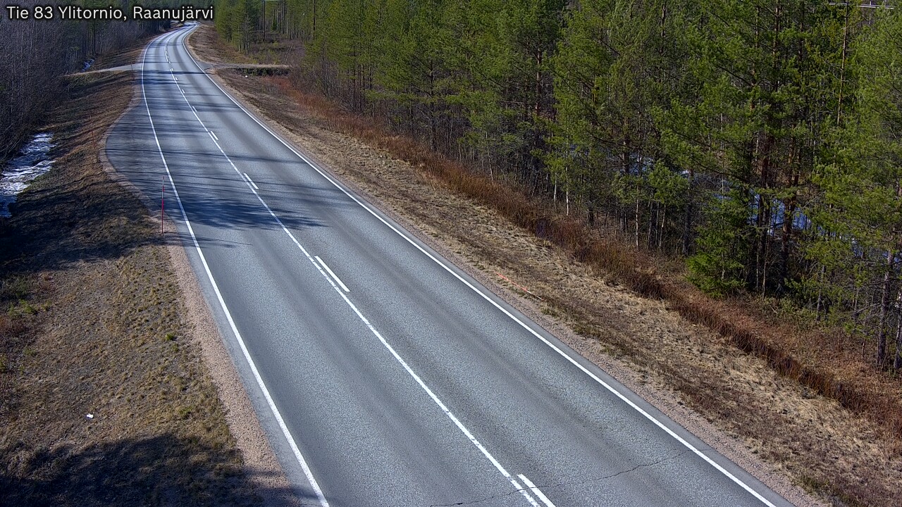 Weather Camera Image Väg 83 Övertorneå, Raanujärvi, Ylitornio, Lappi