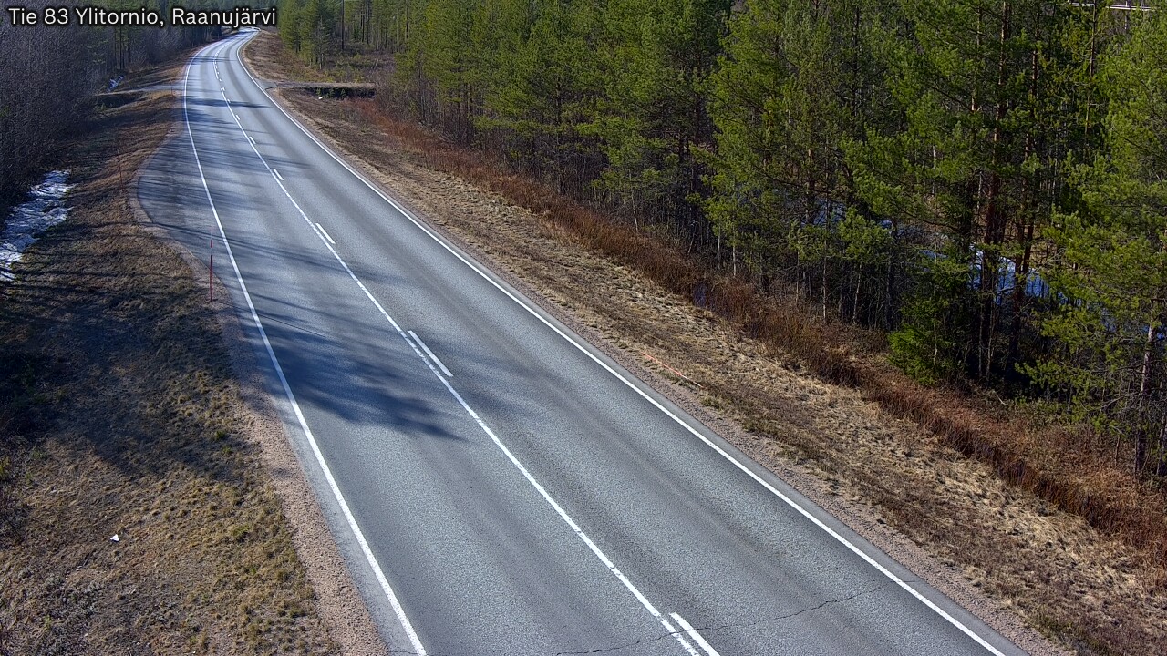 Weather Camera Image Väg 83 Övertorneå, Raanujärvi, Ylitornio, Lappi