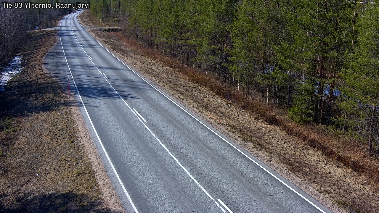 Weather Camera Image Väg 83 Övertorneå, Raanujärvi, Ylitornio, Lappi
