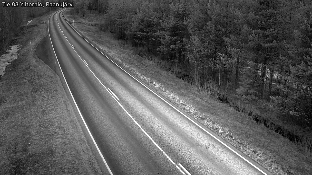 Weather Camera Image Väg 83 Övertorneå, Raanujärvi, Ylitornio, Lappi