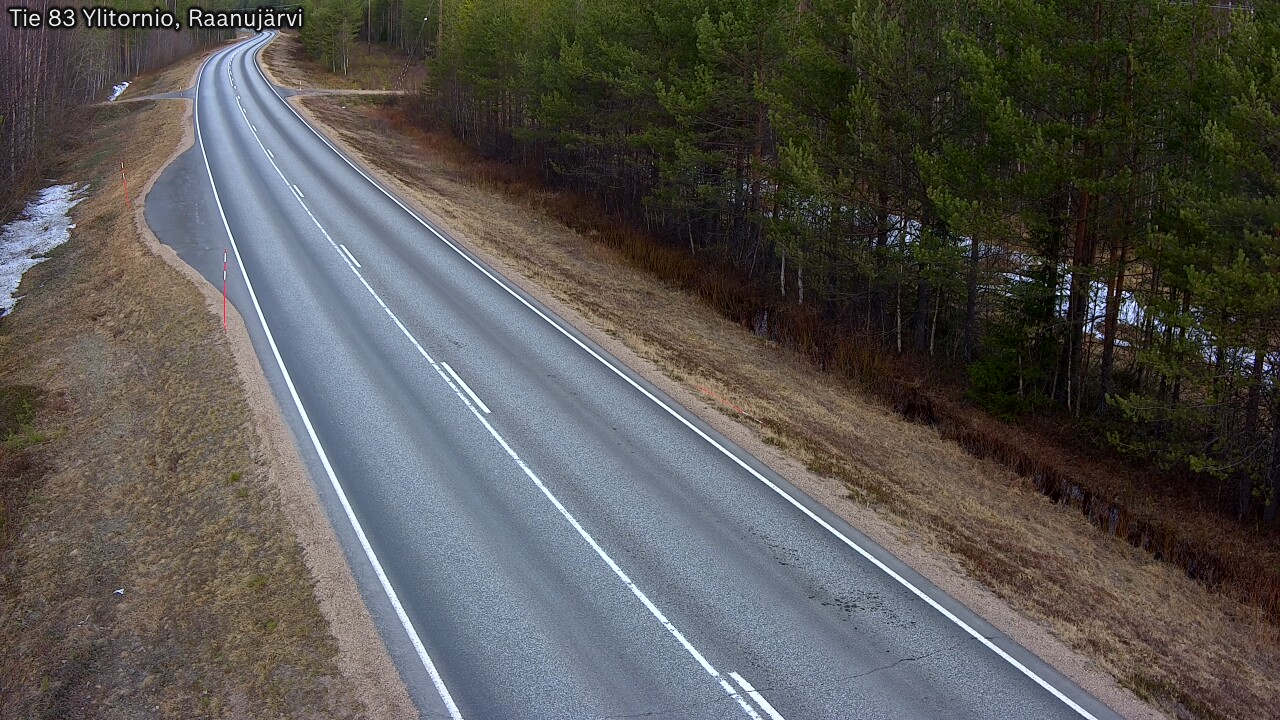 Weather Camera Image Väg 83 Övertorneå, Raanujärvi, Ylitornio, Lappi