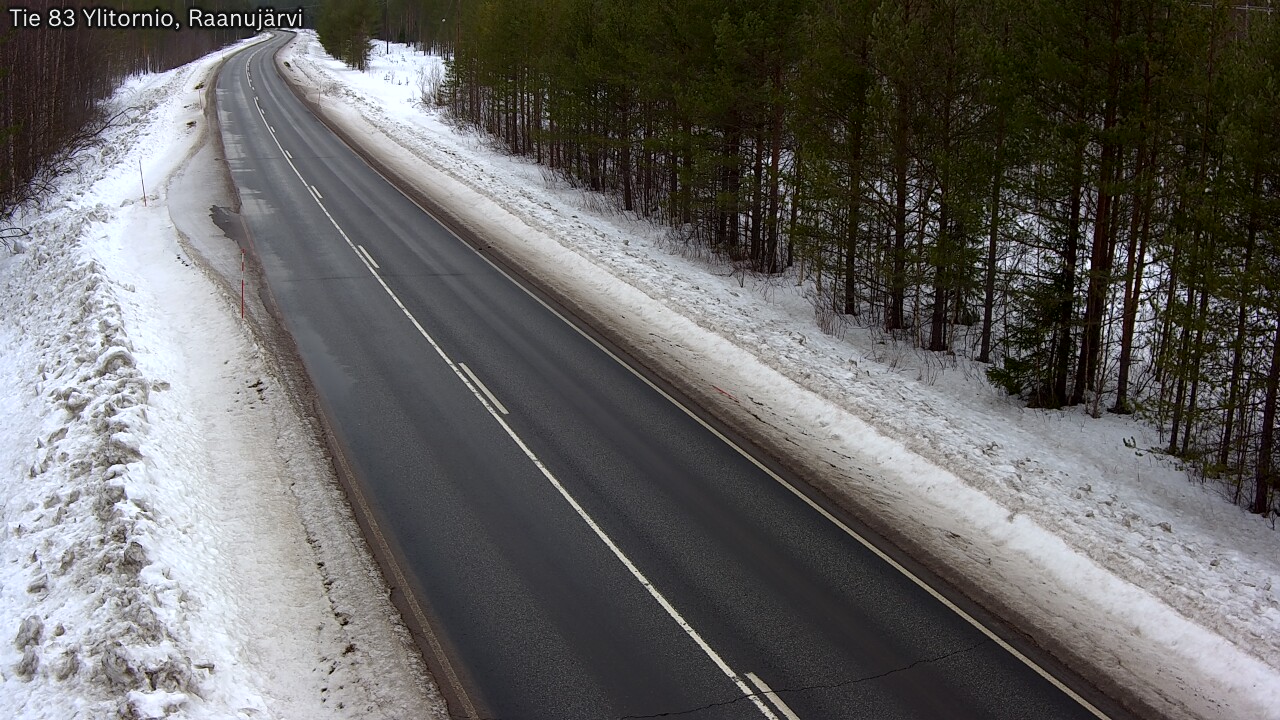 Weather Camera Image Väg 83 Övertorneå, Raanujärvi, Ylitornio, Lappi
