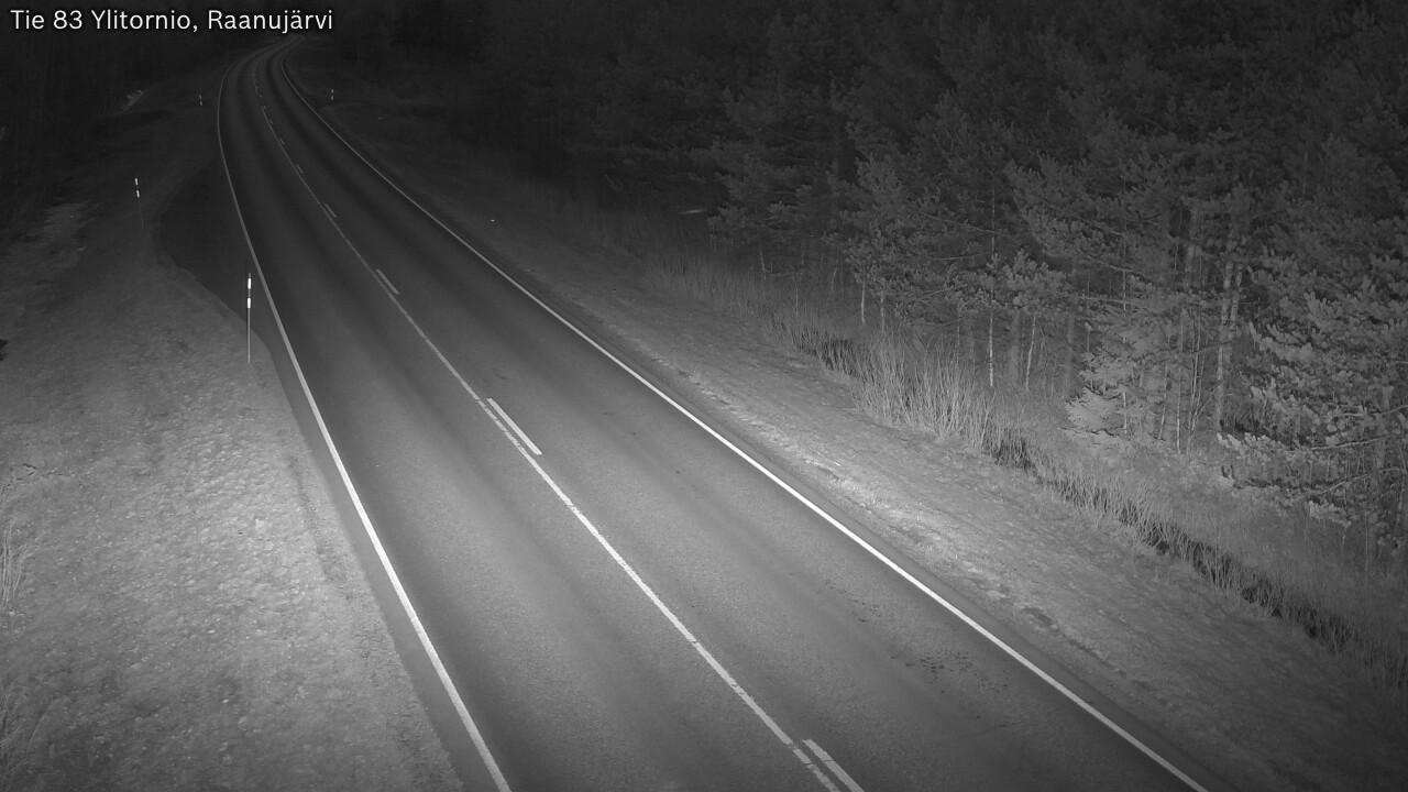 Weather Camera Image Väg 83 Övertorneå, Raanujärvi, Ylitornio, Lappi