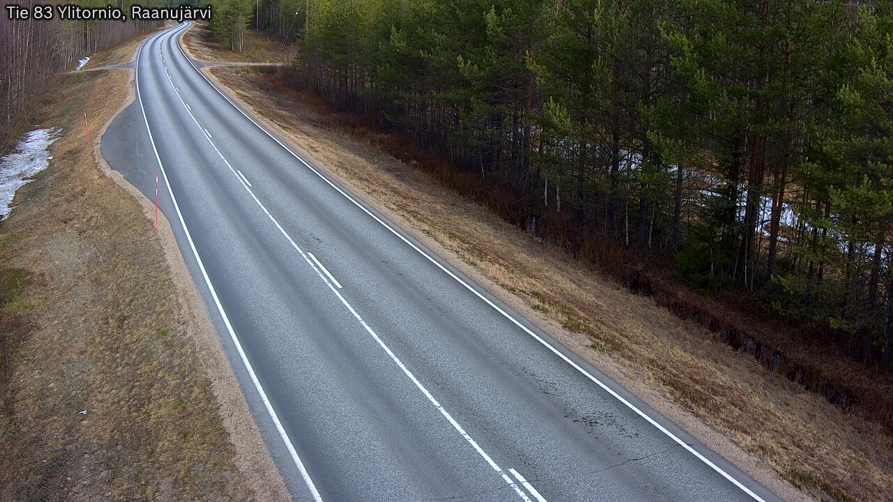 Weather Camera Image Väg 83 Övertorneå, Raanujärvi, Ylitornio, Lappi