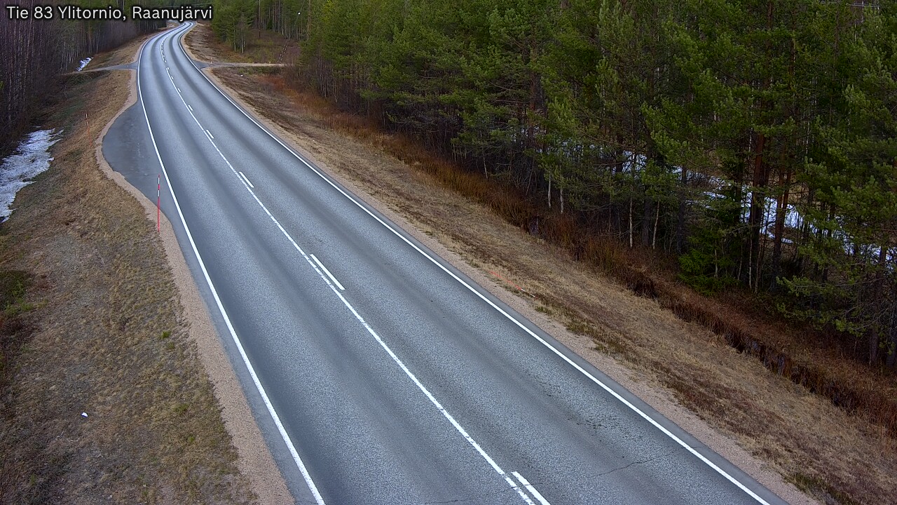 Weather Camera Image Väg 83 Övertorneå, Raanujärvi, Ylitornio, Lappi