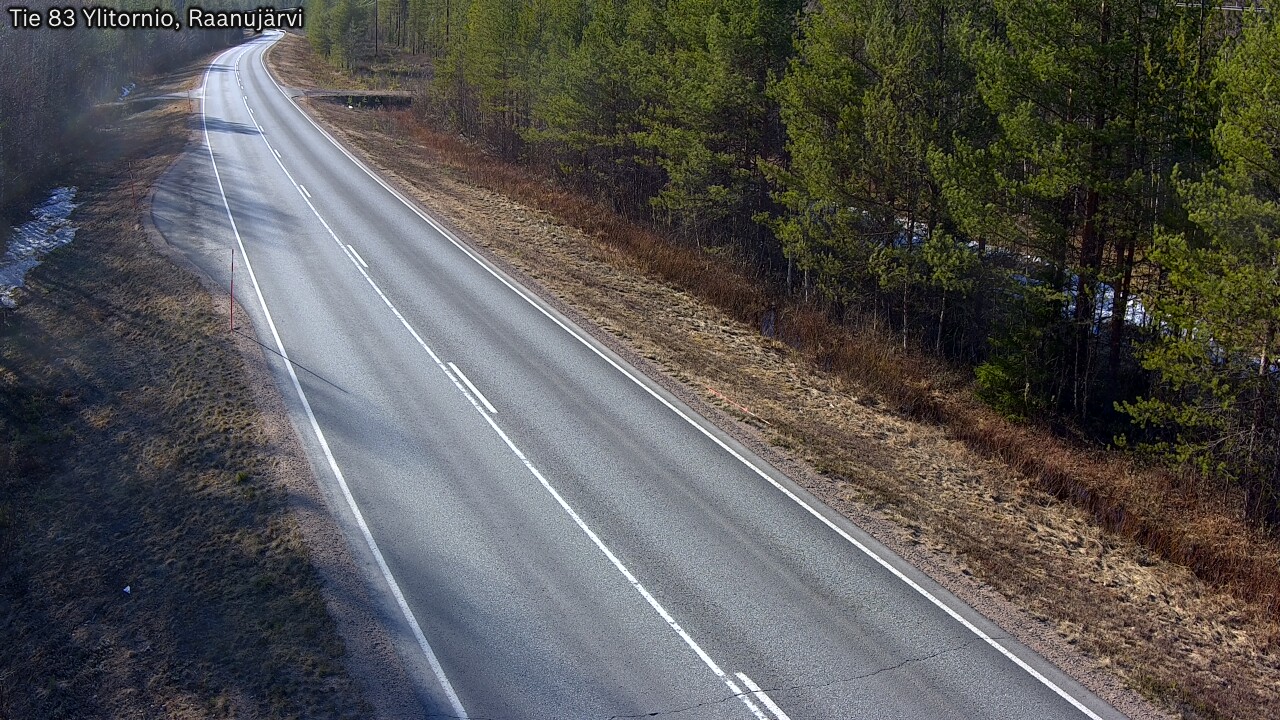 Weather Camera Image Väg 83 Övertorneå, Raanujärvi, Ylitornio, Lappi