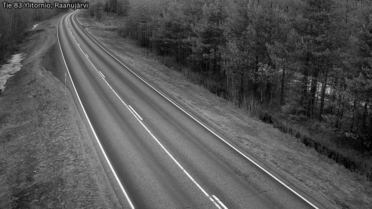 Weather Camera Image Väg 83 Övertorneå, Raanujärvi, Ylitornio, Lappi