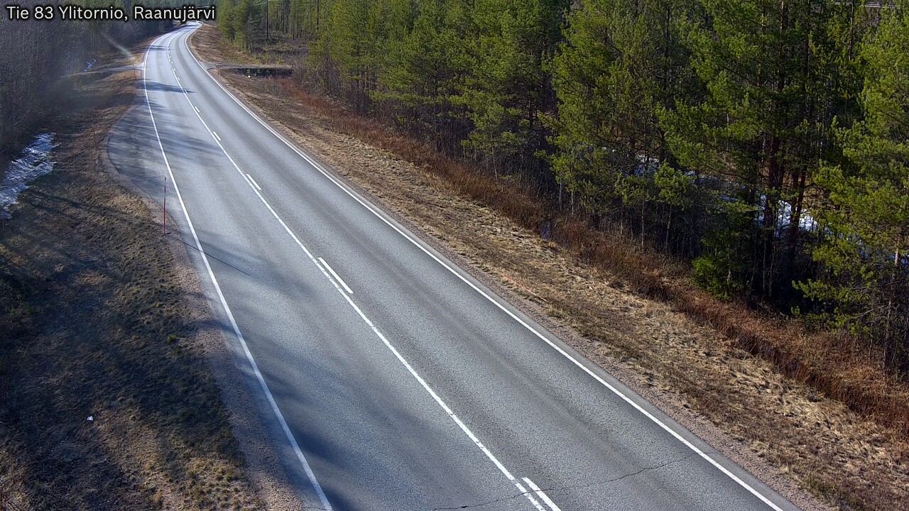 Weather Camera Image Väg 83 Övertorneå, Raanujärvi, Ylitornio, Lappi
