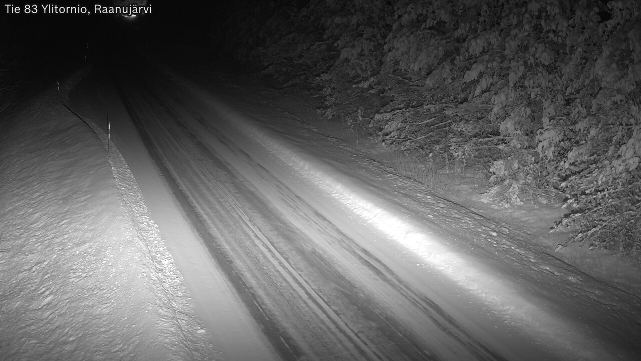 Weather Camera Image Road 83 Ylitornio, Raanujärvi, Ylitornio, Lappi
