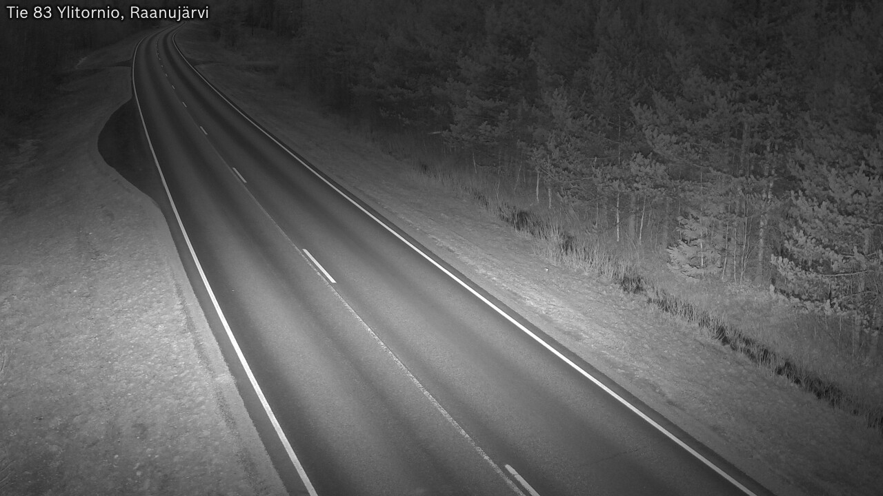 Weather Camera Image Väg 83 Övertorneå, Raanujärvi, Ylitornio, Lappi